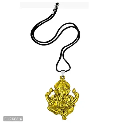 Lord Ganesh Vignaharta Locket with Cord Chain Pendent for Men, Women