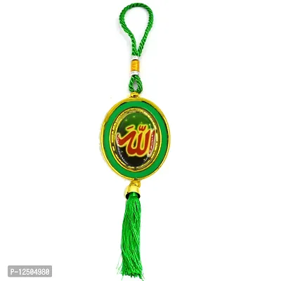 786 Allah Green  Islamic Car Mirror Charm Decorative Hanging Ornament-thumb0