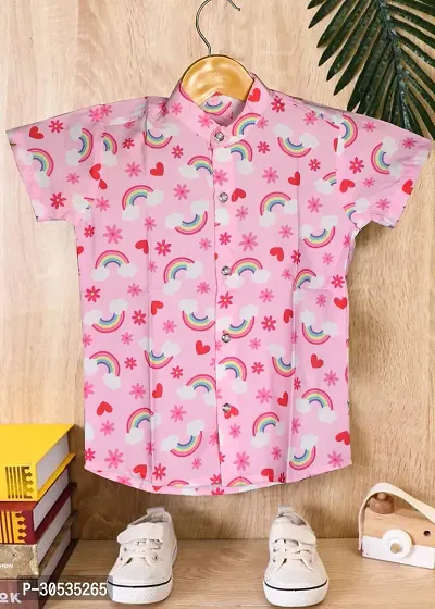 Stylish Multicoloured Cotton Printed Shirt For Boys-thumb0