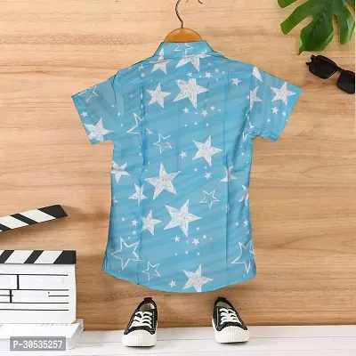 Stylish Multicoloured Cotton Printed Shirt For Boys-thumb2