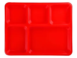 Meal With Nature ndash; Set Of 4 Colorful Microwave Safe 5 Compartment Plates For Dinner-thumb1