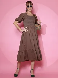 Stylist Crepe Dress For Women-thumb1