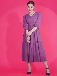 Stylist Crepe Dress For Women-thumb1