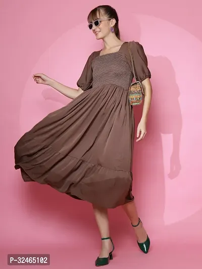 Stylist Crepe Dress For Women-thumb0