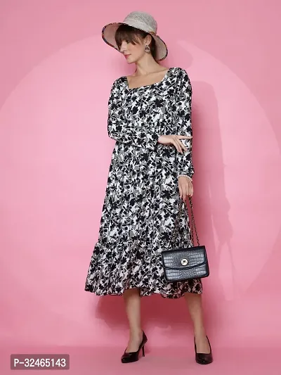 Stylist Crepe Dress For Women-thumb3