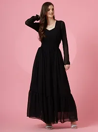 Stylist Georgette Dress For Women-thumb1