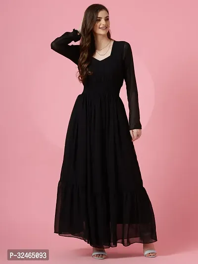 Stylist Georgette Dress For Women-thumb2