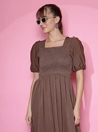 Stylist Crepe Dress For Women-thumb2