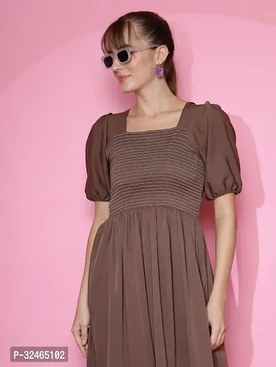 Stylist Crepe Dress For Women-thumb3