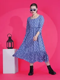 Stylist Crepe Dress For Women-thumb1