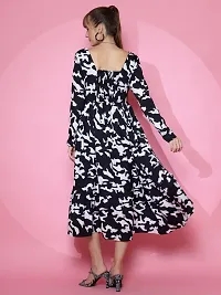 Stylist Crepe Dress For Women-thumb2