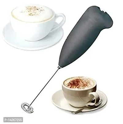 Electric Battery Operated Coffee Bitter Stainless Steel Mini Classic Sleek Design Hand Blender Mixer, Egg Beater, Coffee, Juice, Cappuccino, Lassi Blender