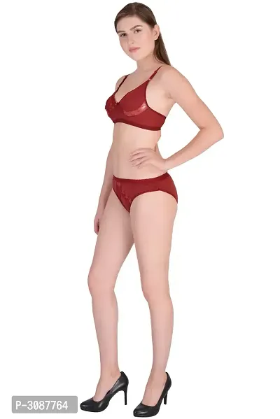 Trendy Maroon Hosiery Lingerie Set-thumb3