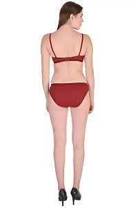 Trendy Maroon Hosiery Lingerie Set-thumb3