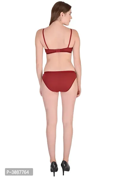 Trendy Maroon Hosiery Lingerie Set-thumb4