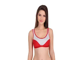 Women Multicoloured Cotton Spandex Sports Bras Combo of 2-thumb1