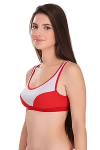 Women Multicoloured Cotton Spandex Sports Bras Combo of 2-thumb2