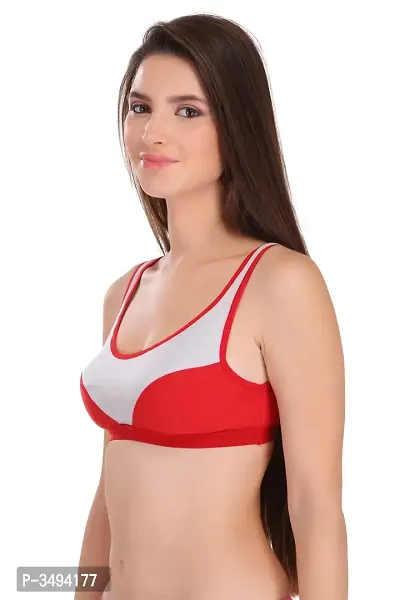 Women Multicoloured Cotton Spandex Sports Bras Combo of 2-thumb3