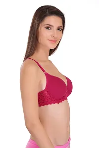 Women Multicoloured Cotton Spandex T-Shirt Bras Combo of 2-thumb3