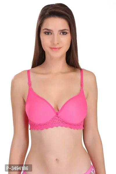 Women Multicoloured Cotton Spandex T-Shirt Bras Combo of 2-thumb2