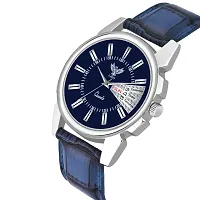 Stylish Blue Genuine Leather Analog Watch For Men-thumb3