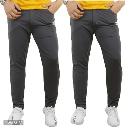 Men Solid Track Pant For Daily Use Pack of 2-thumb0