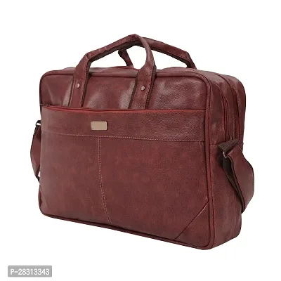 Elegant Brown Leather Office Bag-thumb3
