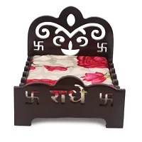 Kanha Ji Bed Janamastmi special fancy bed size small (Kanhai ji0-3) Wooden All Purpose Chowki-thumb1