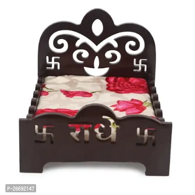 Kanha Ji Bed Janamastmi special fancy bed size small (Kanhai ji0-3) Wooden All Purpose Chowki-thumb2