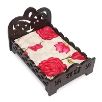 Kanha Ji Bed Janamastmi special fancy bed size small (Kanhai ji0-3) Wooden All Purpose Chowki-thumb3