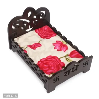 Kanha Ji Bed Janamastmi special fancy bed size small (Kanhai ji0-3) Wooden All Purpose Chowki-thumb4