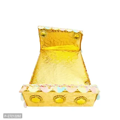 Kanha Ji Bed laddu gopal ji janamastmi special fancy bed size small new bed-Golden_MEDIUM-thumb3