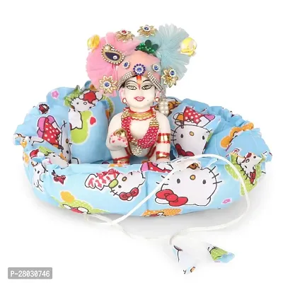 Laduu Gopal ji, Kanha ji, Bal Gopal Bistar with Pillow and Chadar Small_0-3