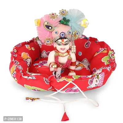 Laduu Gopal ji, Kanha ji, Bal Gopal Bistar with Pillow and Chadar Dress Small_0-3-thumb0