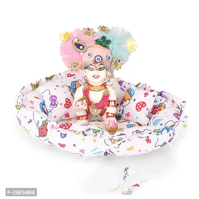 Laduu Gopal ji, Kanha ji, Bal Gopal Bistar with Pillow and Chadar Dress Medium_3-5