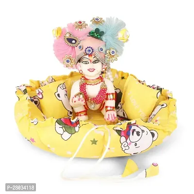 Laduu Gopal ji, Kanha ji, Bal Gopal Bistar with Pillow and Chadar Dress Medium_3-5