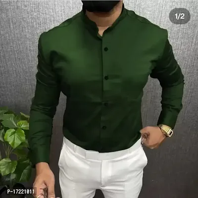Plain Shirt's For Mens Mandrain Coller Without Pocket Full Sleeves