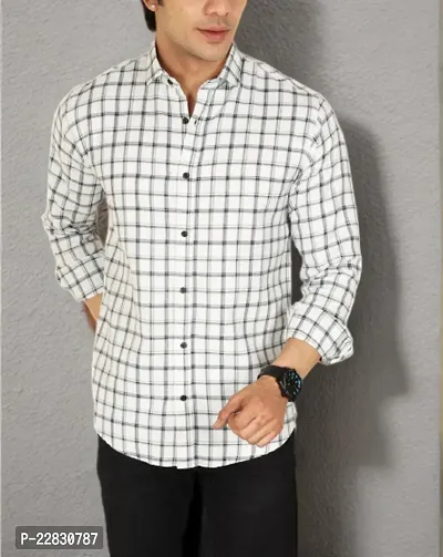 Classic Cotton Checked Casual Shirts for Men-thumb0