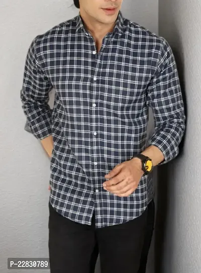 Classic Cotton Checked Casual Shirts for Men-thumb0