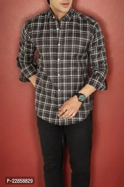 Classic Cotton Checked Casual Shirts for Men-thumb0