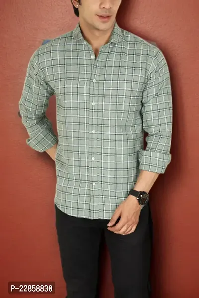 Classic Cotton Checked Casual Shirts for Men-thumb0