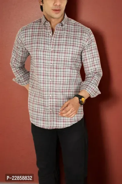 Classic Cotton Checked Casual Shirts for Men-thumb0