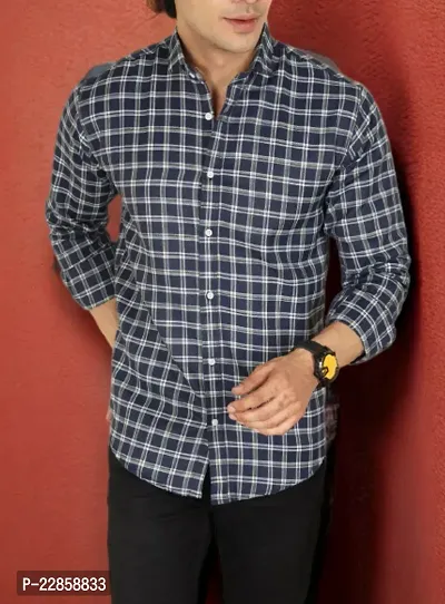 Classic Cotton Checked Casual Shirts for Men-thumb0