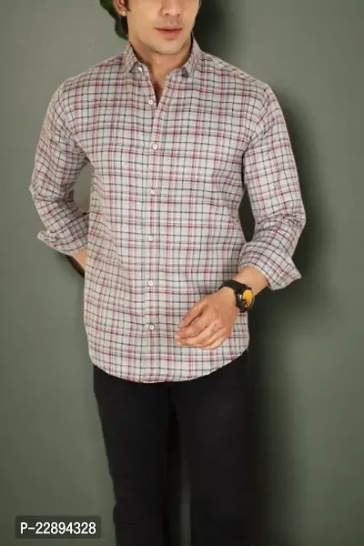 Classic Cotton Checked Casual Shirts for Men-thumb0