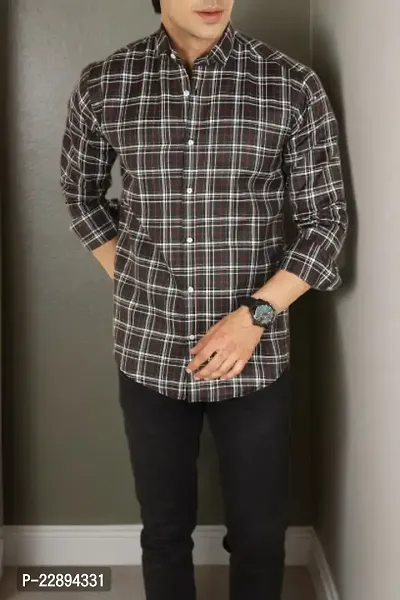 Classic Cotton Checked Casual Shirts for Men