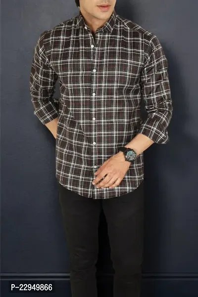 Classic Cotton Checked Casual Shirts for Men-thumb0