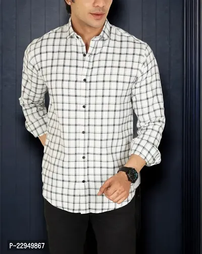 Classic Cotton Checked Casual Shirts for Men-thumb0