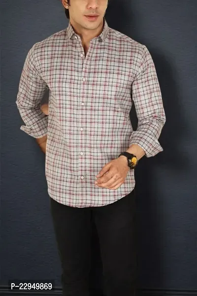 Classic Cotton Checked Casual Shirts for Men-thumb0