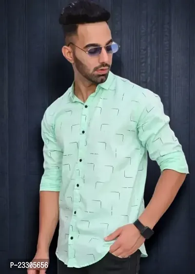 New Trendy Line Print Shirt-thumb0