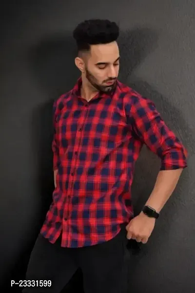 New Trendy Checks Print Shirt-thumb0